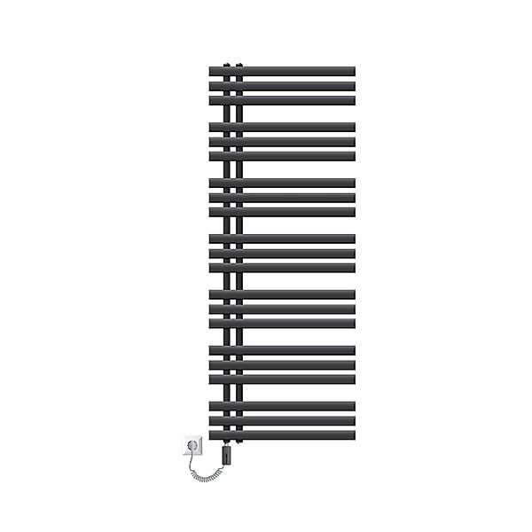 LuxeBath Badheizkörper Iron EM 600x1600 mm Anthrazit mit Heizstab 900W Touc günstig online kaufen