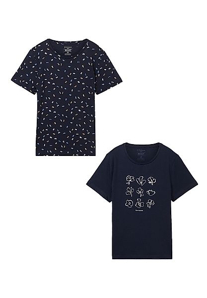 TOM TAILOR T-Shirt 2er-Set Rundhals Kurzarm günstig online kaufen