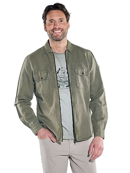 Engbers Langarmhemd Overshirt in Halbleinen-Qualität günstig online kaufen