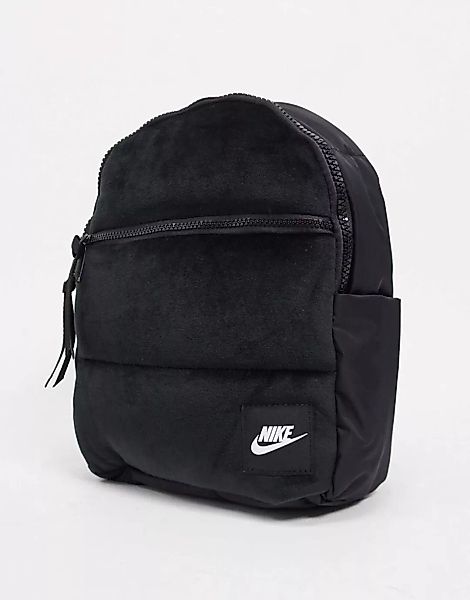 Nike – Schwarzer, kleiner Rucksack aus Samt günstig online kaufen