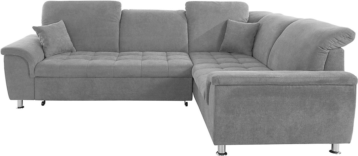 DOMO collection Ecksofa "Franzi L-Form", wahlweise mit Kopfteilverstellung günstig online kaufen