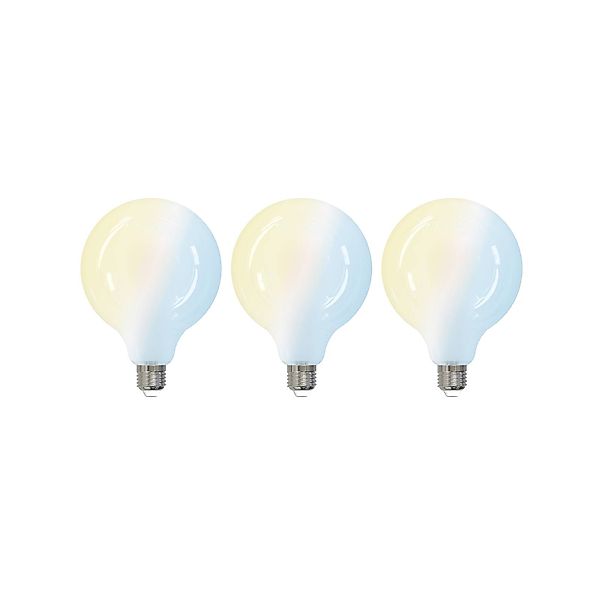 LUUMR Smart LED-Leuchtmittel 3er E27 G125 7W CCT matt Tuya günstig online kaufen