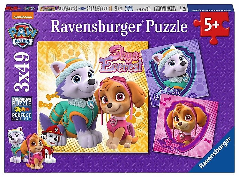 Ravensburger Puzzle 3 X 49 Teile Kinder Puzzle Paw Patrol Bezaubernde Hunde günstig online kaufen