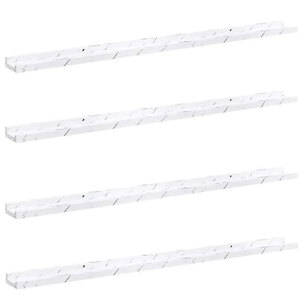 vidaXL Wandregal 4 Stk Weiß Marmor 115 x 9 x 3 cm Holzwerkstoff 42020030 günstig online kaufen