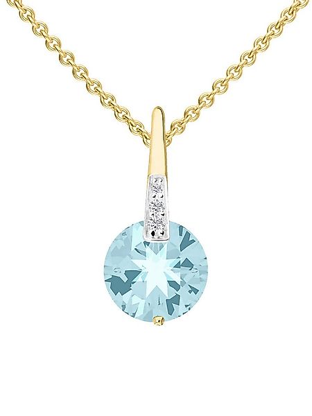 My Gold Kette mit Anhänger Damen Halskette mit Anhänger Gold 333 Blautopas günstig online kaufen