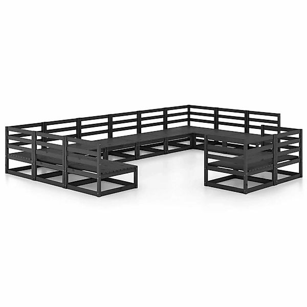 vidaXL 12-tlg Garten-Lounge-Set Massivholz Kiefer Modell 9 günstig online kaufen