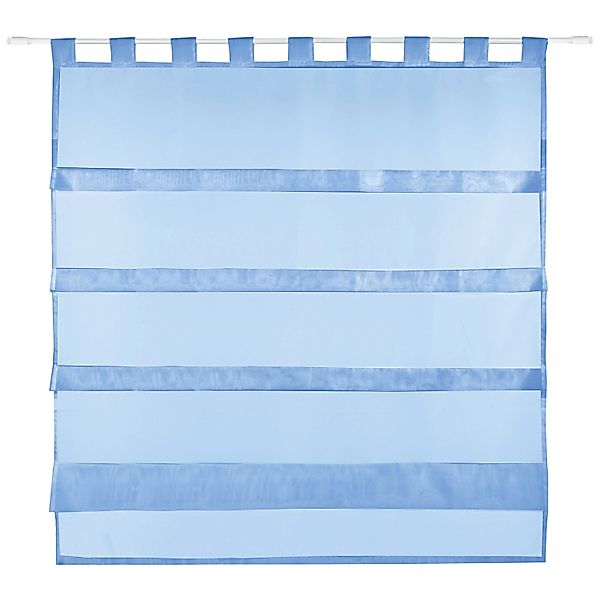 Bestlivings Sky Gardine Raffoptik Schlaufe 100 cm x 110 cm Blau günstig online kaufen