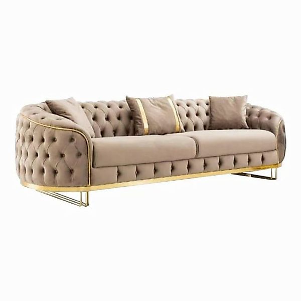 JVmoebel Sofa Stilvoller Dreisitzer Wohnzimmer Chesterfield Sofa Luxuriöse günstig online kaufen