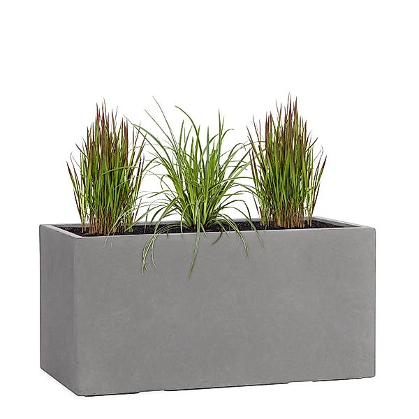 Pflanzwerk® Pflanzkübel Tub 40 cm x 80 cm x 40 cm Grau günstig online kaufen