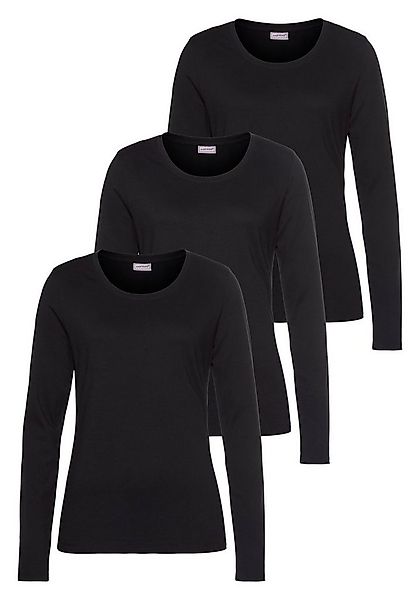 Eastwind Langarmshirt (3er-Pack) Langarm, im Basic-Stil, Rundhalsausschnitt günstig online kaufen