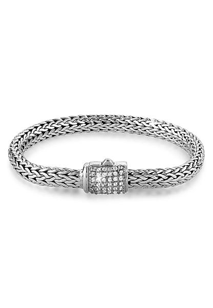 Kuzzoi Armband "Gliederarmband Damen Zirkonia Kristalle 925 Silber" günstig online kaufen