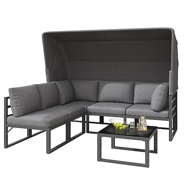 XDOVET Gartenlounge-Set Sonneninsel-Sitzgruppe wasserfest für 4-6 günstig online kaufen