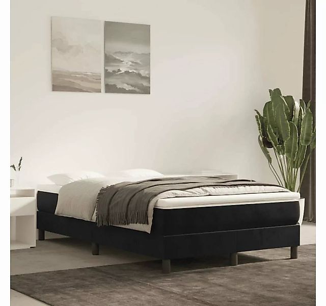 furnicato Bett Bettgestell Schwarz 120x200 cm Samt günstig online kaufen