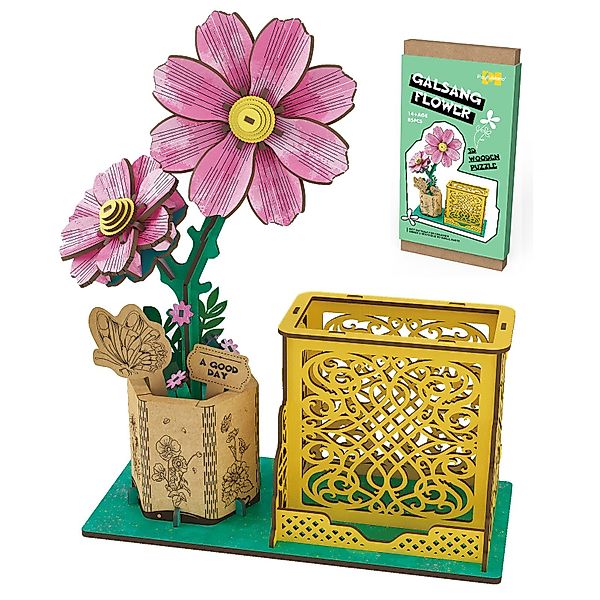 Esun 3D-Puzzle 3D Puzzle Holz, DIY-Blume günstig online kaufen