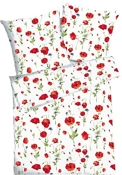Kaeppel Bettwäsche Bettwäsche "Sommermohn", Seersucker, Blumen günstig online kaufen