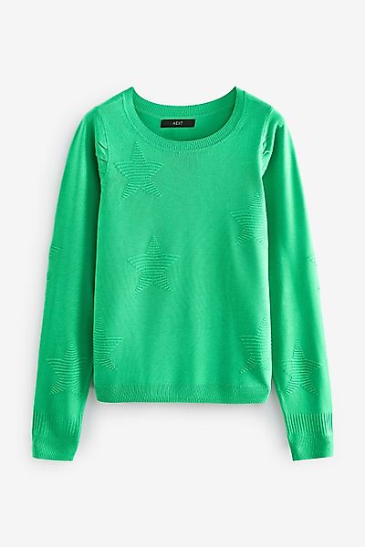 Next Rundhalspullover Bestickter Rundhalspullover mit langen günstig online kaufen