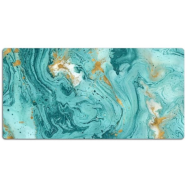 Tulup Schreibtischunterlage Türkisfarbener Marmor Desk Pad 90x45 cm Grün Sc günstig online kaufen