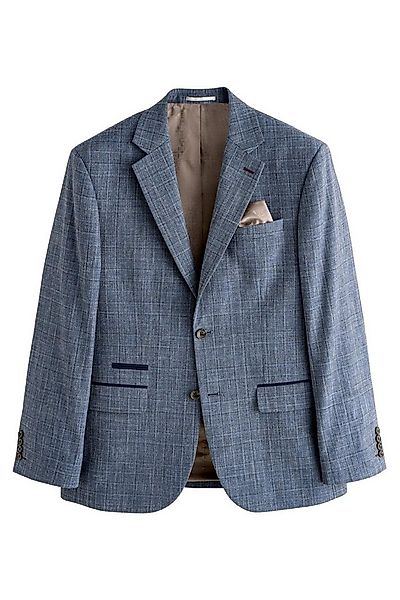 Next Sakko Regular Fit Anzugsakko mit Karomuster und Besatz (1-tlg) günstig online kaufen