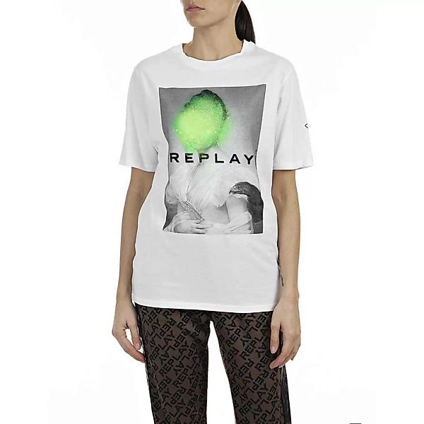 Replay W3180n Kurzärmeliges T-shirt M White günstig online kaufen