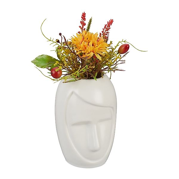relaxdays Dekovase Blumenvase Gesicht günstig online kaufen