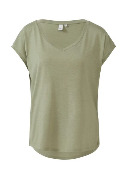 QS Kurzarmshirt T-Shirt Locker geschnittenes T-Shirt günstig online kaufen