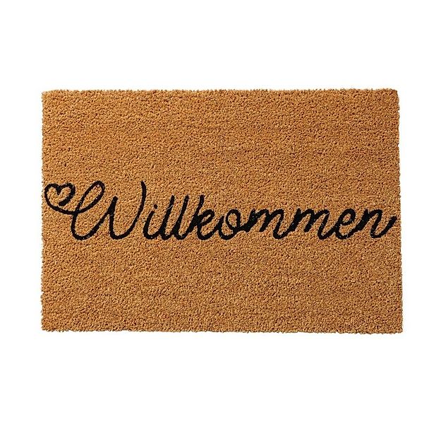 BOLTZE Fußmatte Fußmatte WILLKOMMEN natur mit schwarzer Schrift 60x40cm Kok günstig online kaufen
