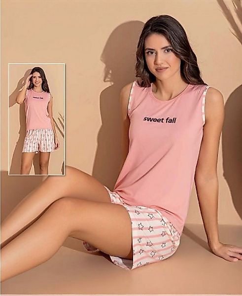 fashionshowcase Pyjama Damen Hausanzug – Sommerlicher Schlafanzug Shorts & günstig online kaufen
