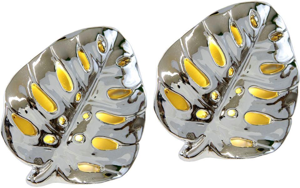 I.GE.A. Dekofigur LED-Deko Blatt aus Keramik günstig online kaufen