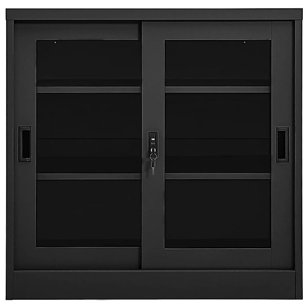 Schrank Mit Schiebetür Anthrazit 90x40x90 Cm Stahl günstig online kaufen