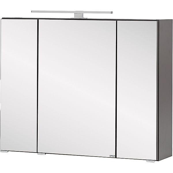 Held Möbel 3D-Spiegelschrank Salerno 80 cm Graphitgrau günstig online kaufen