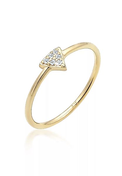 Elli DIAMONDS Verlobungsring "Dreieck Geo Diamanten (0.03 ct.) 375er Gelbgo günstig online kaufen