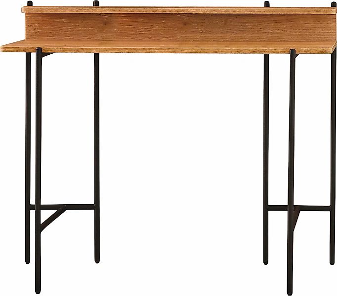 Möbilia Schreibtisch "Knur" Arbeitsplatte Akazie Dekor, geeignet für das Ho günstig online kaufen