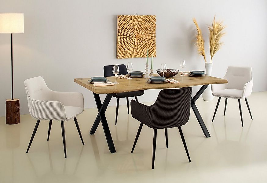 HELA Esstisch GRETA BESTSELLER, Baumkantentisch (Nachb), versch. Größen, 46 günstig online kaufen