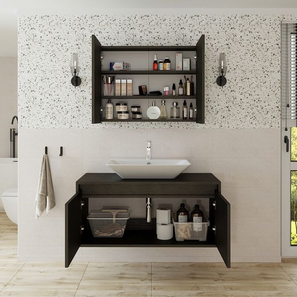 Roomart Badmöbel-Set ATL-3TLG-100, (Badezimmermöbel Set Unterschrank günstig online kaufen