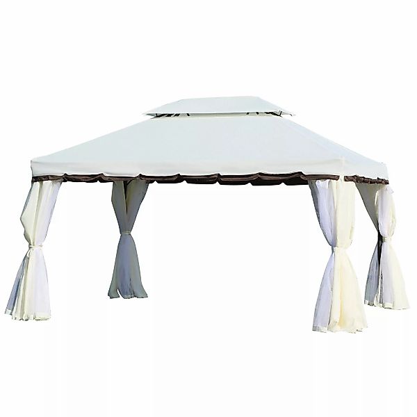 Outsunny Gartenpavillon Pavillon mit Doppeldach, Seitenwänden und abnehmbar günstig online kaufen