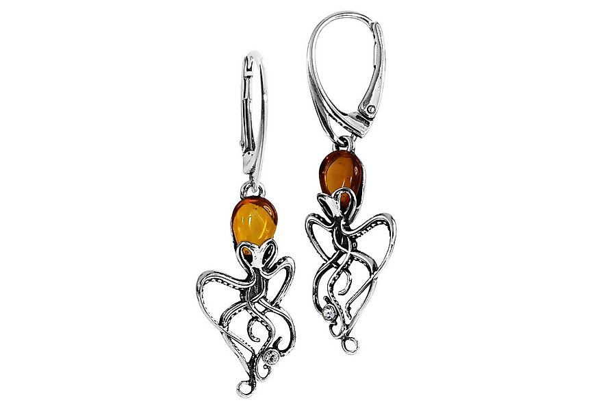 OSTSEE-SCHMUCK Paar Ohrhänger Ostsee-Schmuck Ohrhänger Tintenfisch Ohrhänge günstig online kaufen