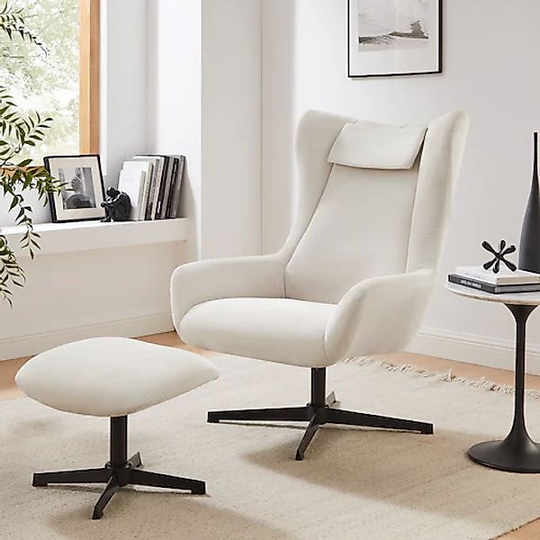 SalesFever Sessel »Savannah Bequemer Sessel« Set, 2 Stk. tlg. mit Drehfunkt günstig online kaufen