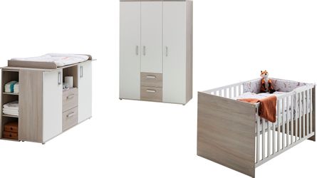 Home affaire Babyzimmer-Komplettset "Geert" Set, Kinderbett, Regal, Schrank günstig online kaufen