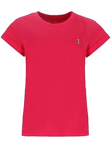 Leitfeuer T-Shirt Damen Kurzarm-Shirt Baumwolle Rundhals mit überschnittene günstig online kaufen