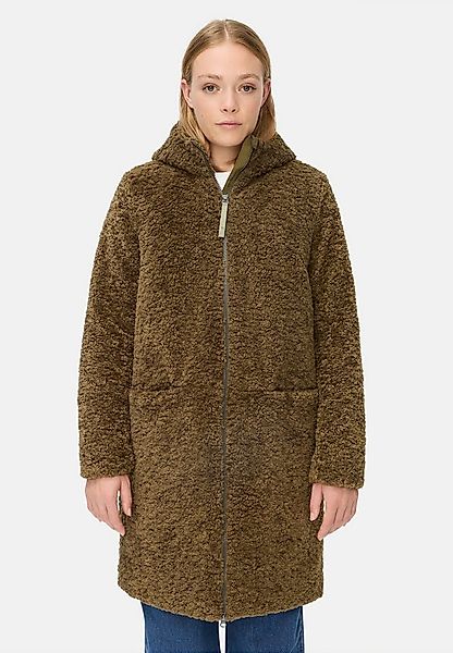 camel active Langmantel Teddy Mantel mit Kapuze Langarm Kapuze günstig online kaufen