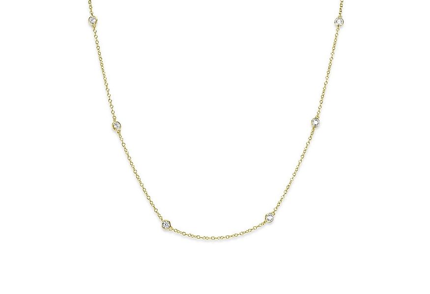 Materia Collierkettchen Damen Collier Gold 925 Silber CO-29-Gold, mit einge günstig online kaufen
