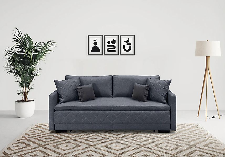 Home affaire Schlafsofa "Potsdam" mit Boxspringaufbau, Bettfunktion & Bettk günstig online kaufen