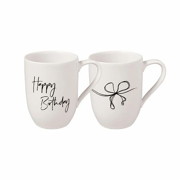 Villeroy & Boch Becher "Kaffeebecher Happy Birthday Statement 280 ml 2er Se günstig online kaufen