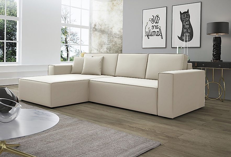 Fun Möbel Ecksofa Schlafsofa Sofa CONOR günstig online kaufen
