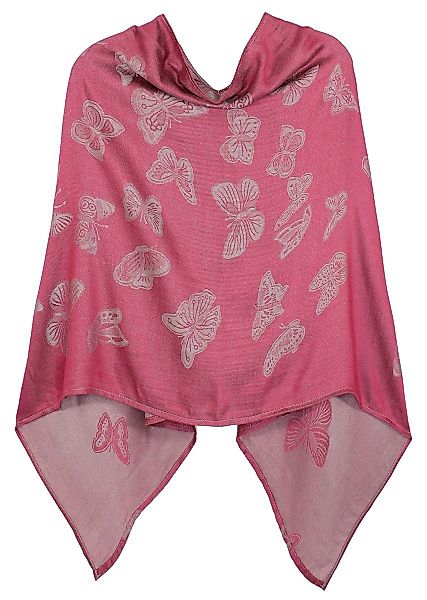 dy_mode Blusenponcho Schmetterlinge Muster Damen Poncho günstig online kaufen