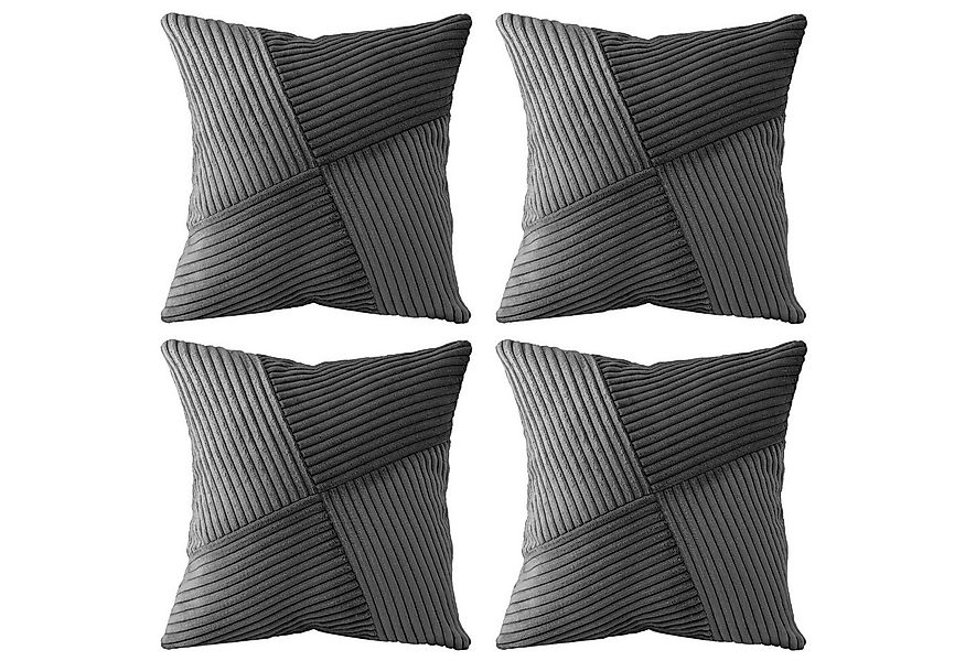 Amilian Kissenhüllen - 4er Set Kissenbezug, Kissenbezüge - Zierkissenbezüge günstig online kaufen