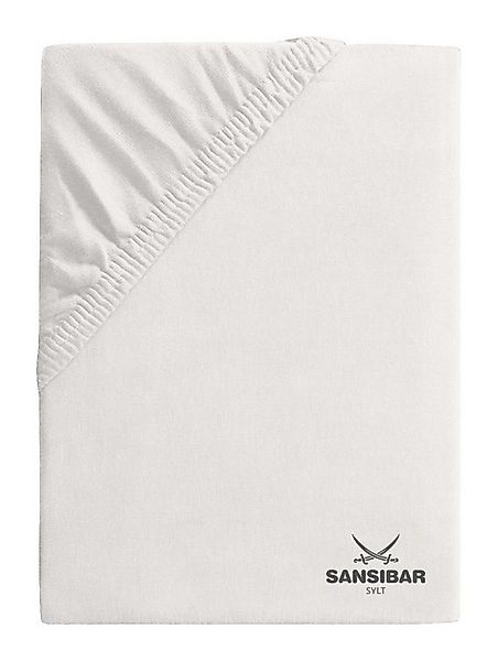 Sansibar Sylt Spannbettlaken Topperbezug SANSIBAR Jersey BL 180x200 cm weiß günstig online kaufen