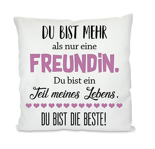 Herzbotschaft Dekokissen Kissen mit einseitigem Motiv Du bist mehr als nur günstig online kaufen