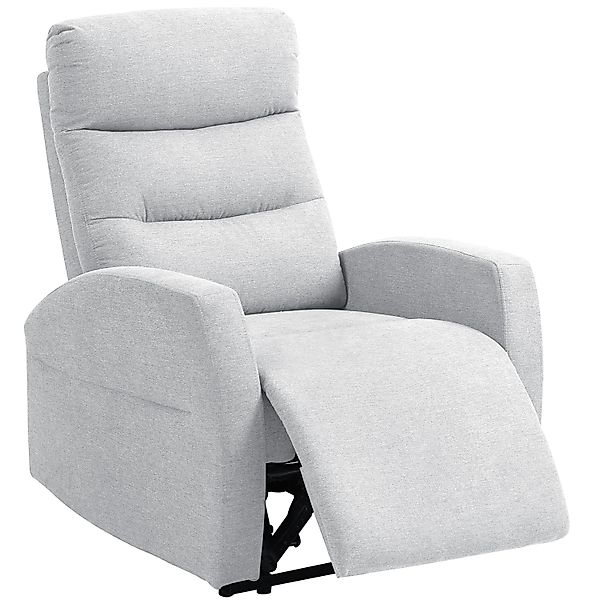 HOMCOM Relaxsessel mit Liegefunktion Polyester 76L x 93B x 103H cm Hellgrau günstig online kaufen