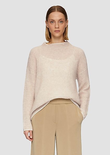 s.Oliver Longpullover Strickpullover Lockerer Rippstrickpullover aus günstig online kaufen